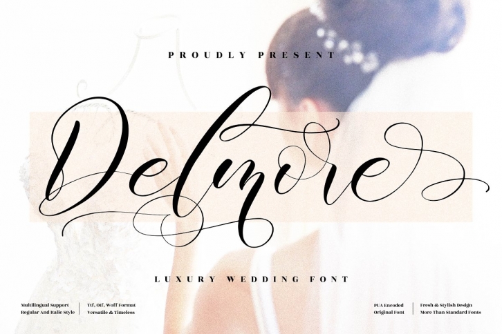 Delmore Beautiful Wedding Script Font Download