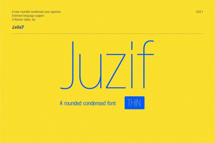 Juzif Thin (Single) Font Download