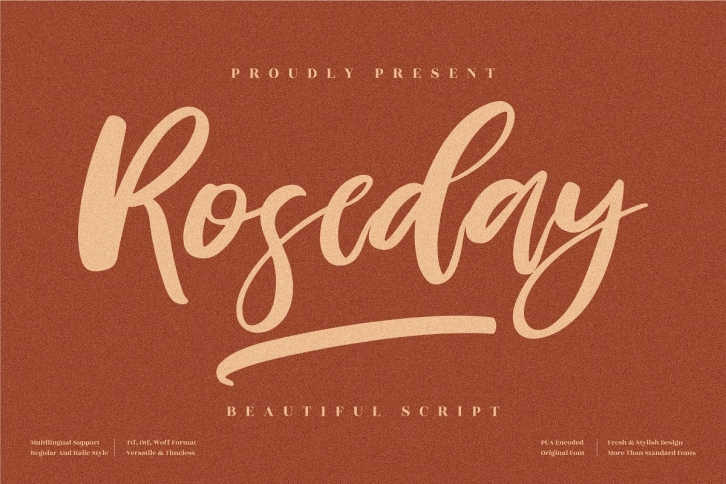 Roseday Beautiful Script Bold Font Download
