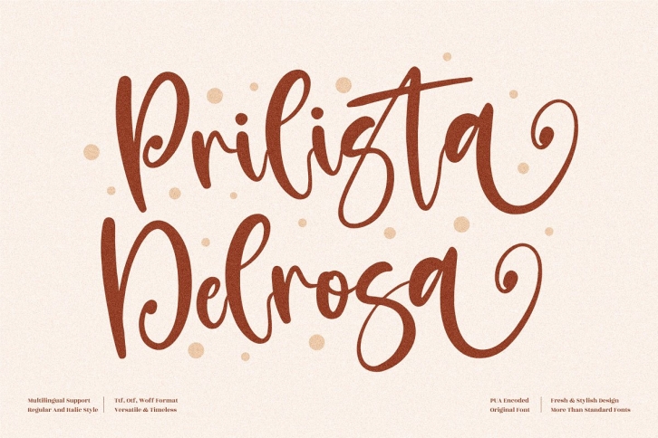 Prilista Delrosa Beautiful Script Font Download