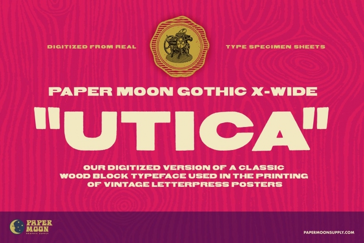 Utica Letterpress Font Download