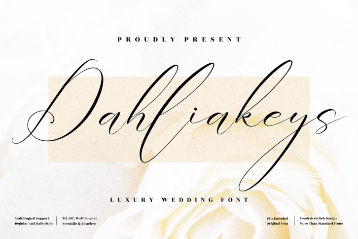 Dahliakeys Beautiful Script Font Download