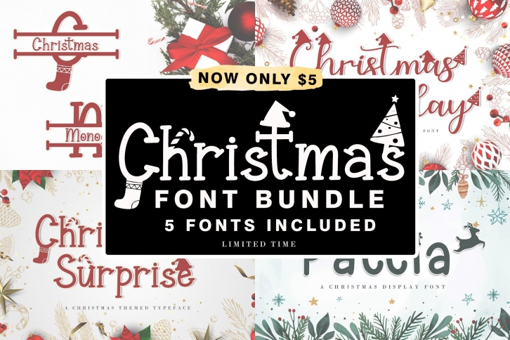 Christmas Craft Bundle Font Download