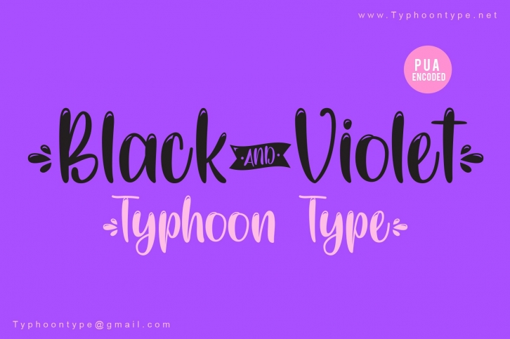 Black and Violet Font Download