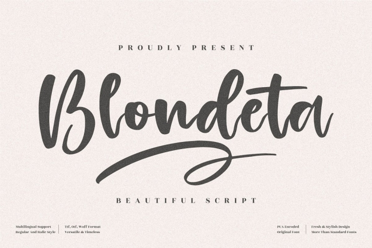 Blondeta Beautiful Script Font Download