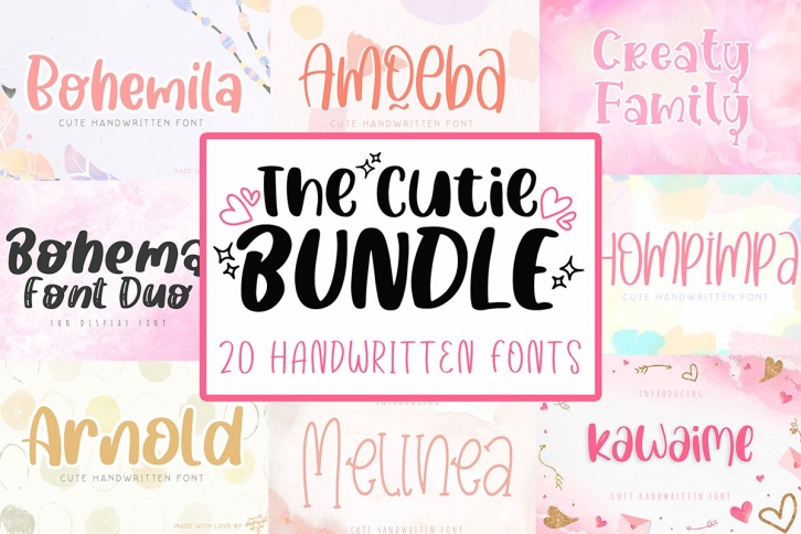 The Cutie Bundle Best Handwritten Font Download