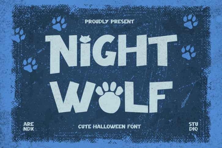 Night Wolf - Cute Halloween Font Font Download