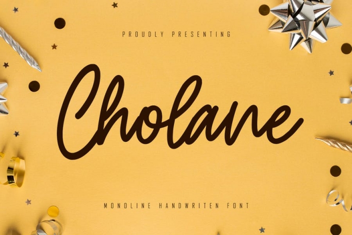 Cholane - Monoline Handwritten Font Font Download