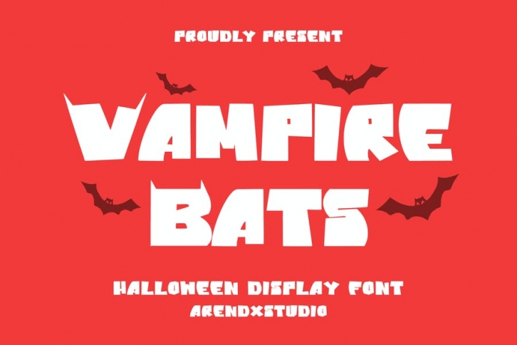 Vampire Bats - Halloween Display Font Font Download