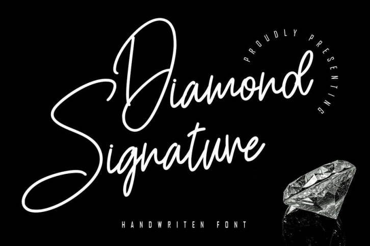 Diamond Signature - Handwritten Font Font Download