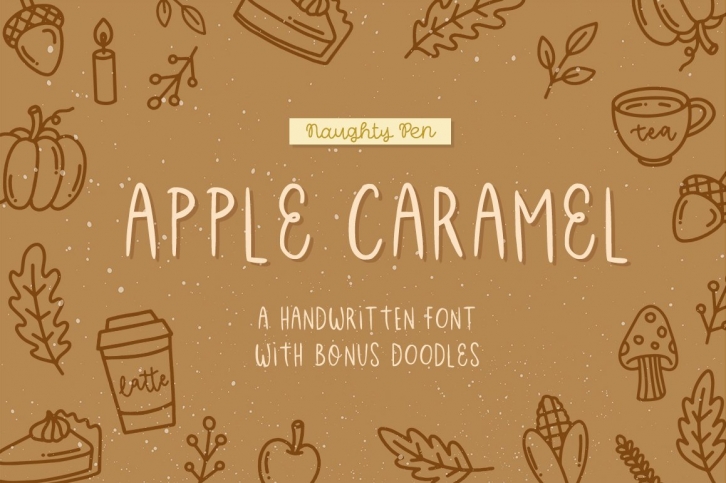 Apple Caramel Handwritten with Doodles Font Download