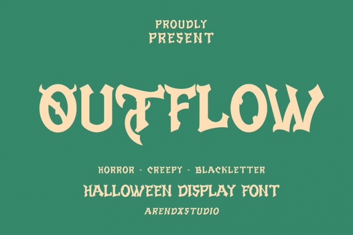 Outflow - Halloween Display Font Font Download