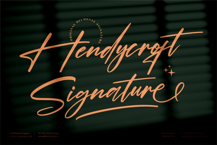 Hendycroft Signature Font Download