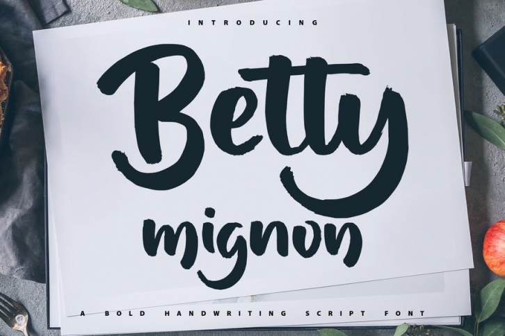 Betty Mignon | Bold Handwriting Script Font Font Download