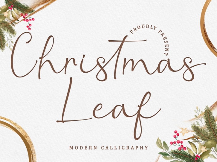 Christmas Leaf Font Download