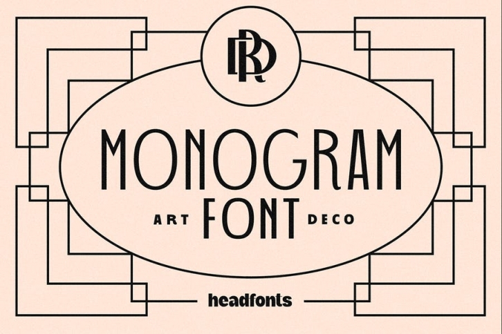 Art Deco Monogram Font Font Download