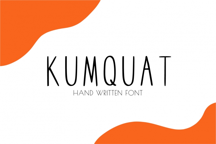 Kumquat hand written all capitals Font Download