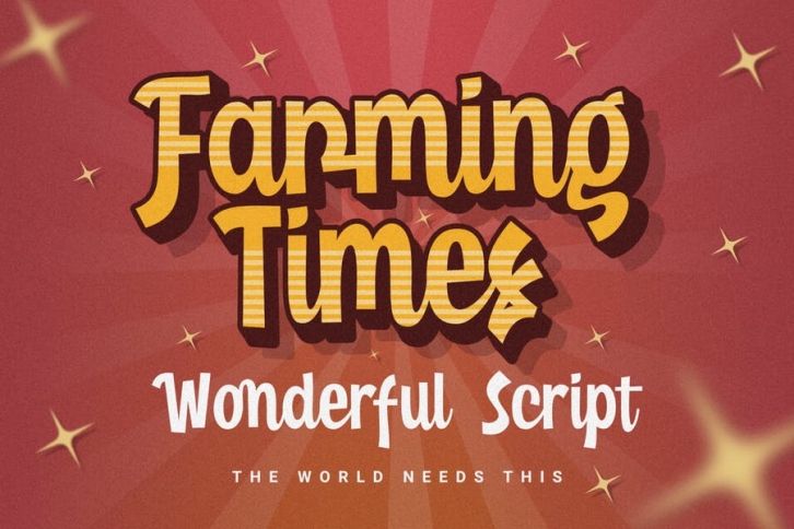 DS Farming Times - Script Font Download