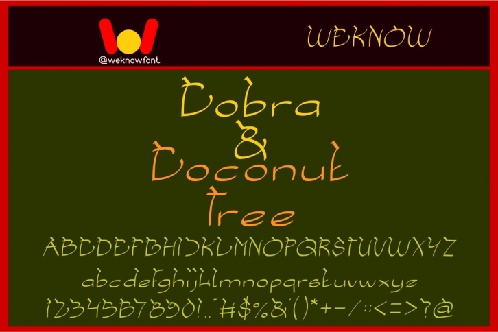 Cobra and Coconut Tree Font Download