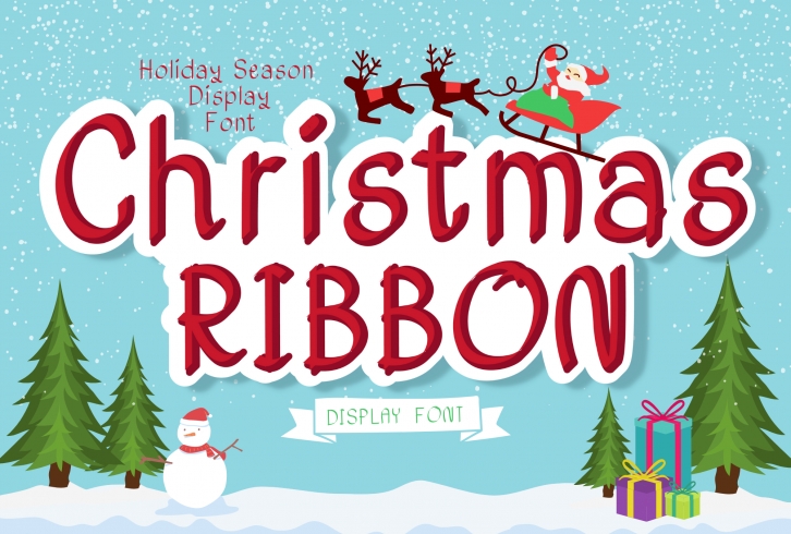 Christmas Ribbon Font Download