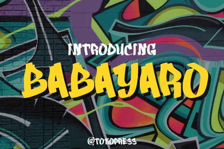 BABAYARO - graffiti font Font Download