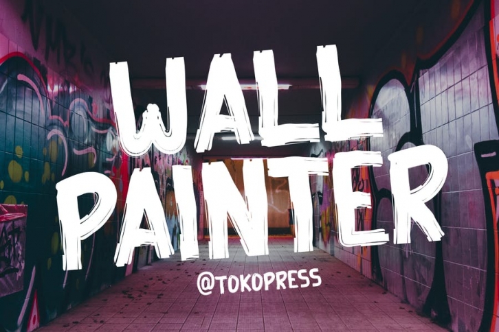 Wall Painter - Rough brush font Font Download