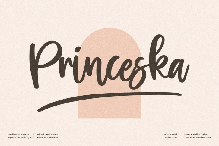 Princeska Handwritten Font LS Font Download