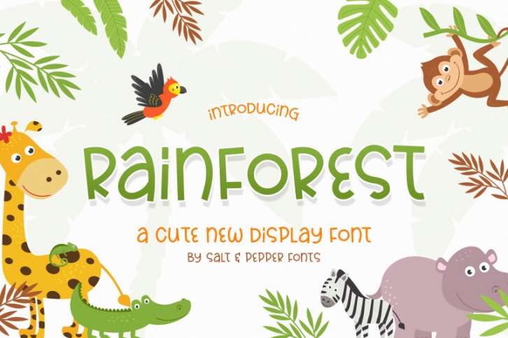 Rainforest Font (Cute Fonts, Kids Fonts, Playful Fonts) Font Download