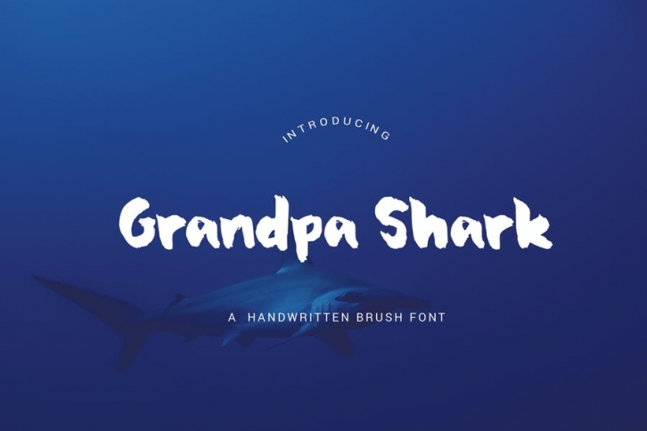 Grandpa Shark - Handwritten Brush Font Font Download