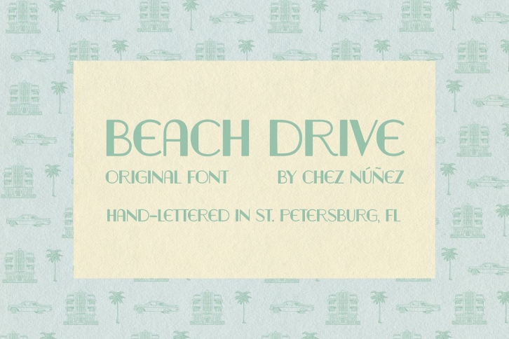 BEACH DRIVE: Vintage Florida Beach Font Download