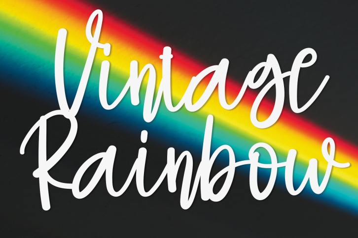 Vintage Rainbow Font Download