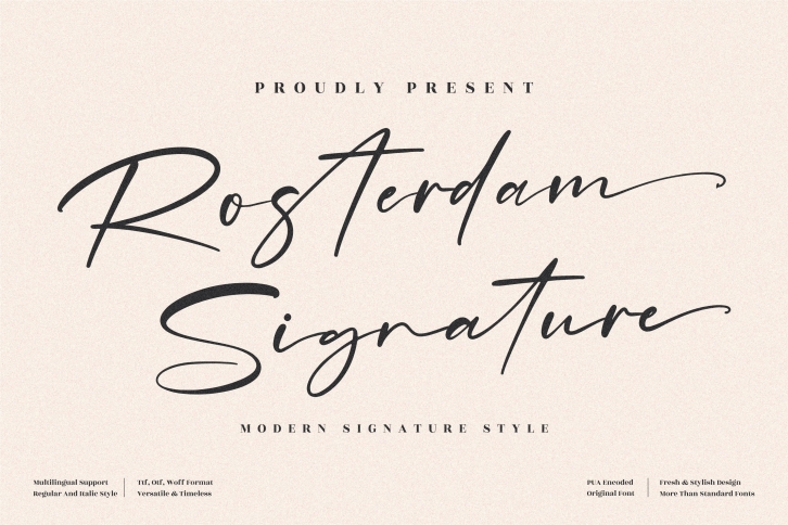 Rosterdam Signature Font Download