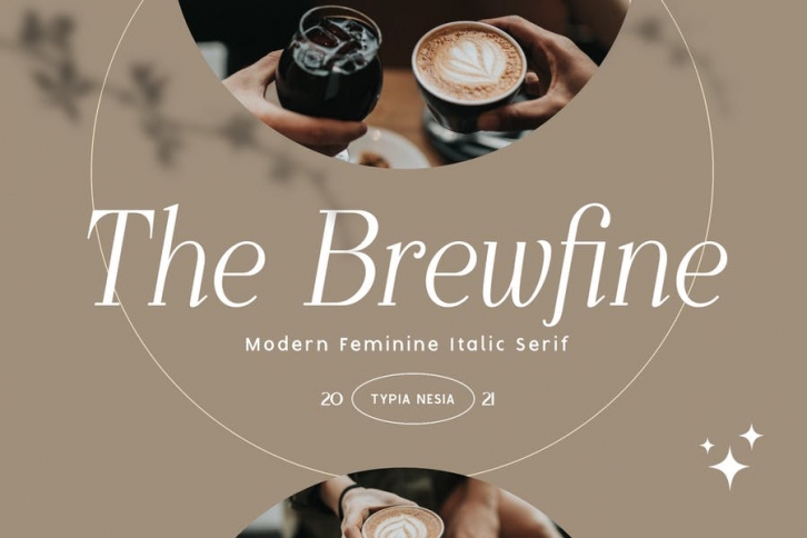 The Brewfine - modern feminine italic serif Font Download