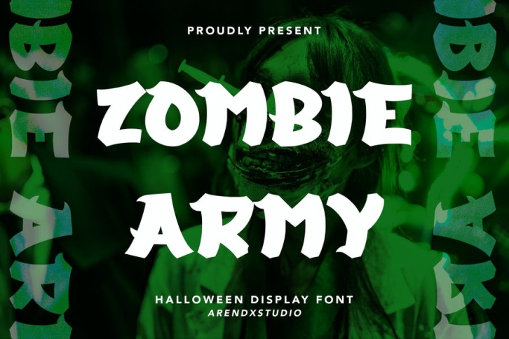 Zombie Army - Halloween Display Font Font Download