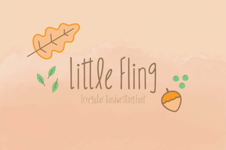 Little Fling | Fun Irregular Lettering | Multilingual & Ligatures Font Download