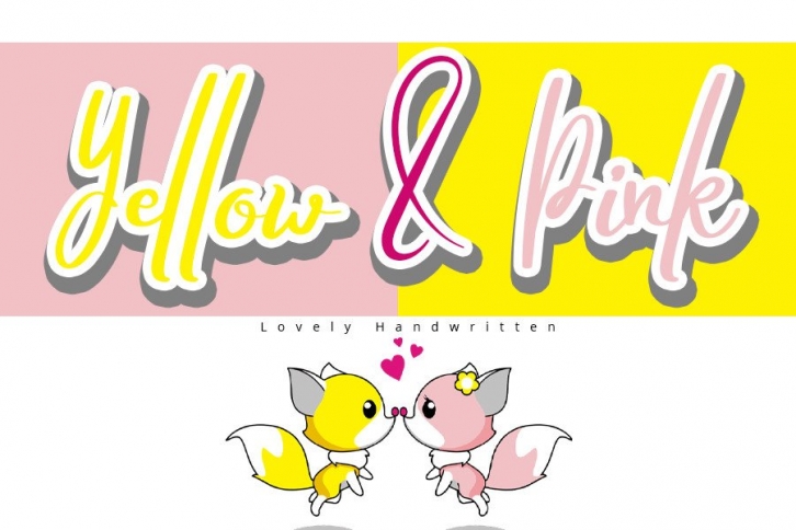 Yellow Pink Font Download