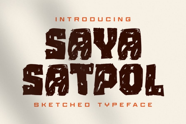 DS Saya Satpol – Sketched Font Download