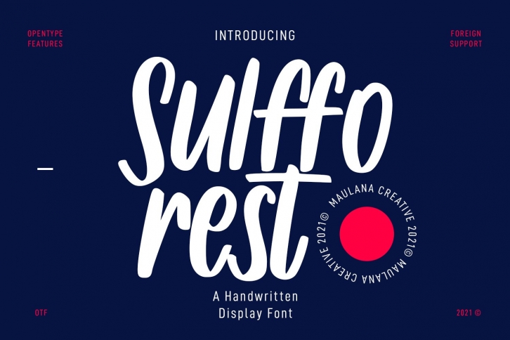 Sulfforest Handwritten Display Font Download