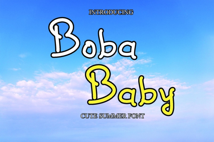 Boba Baby Cute Display Font Download