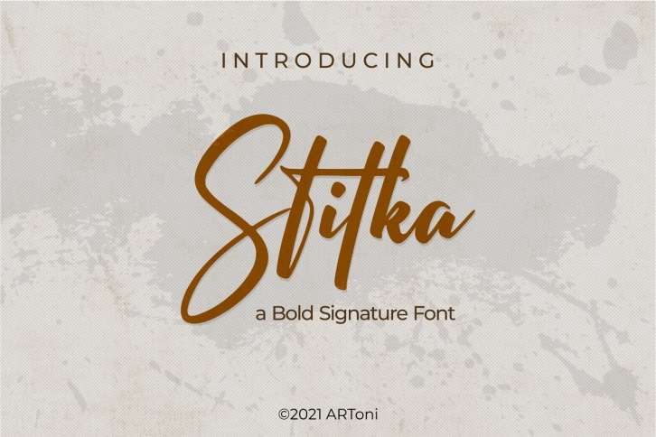 "Stitka" Bold Signature Font Download