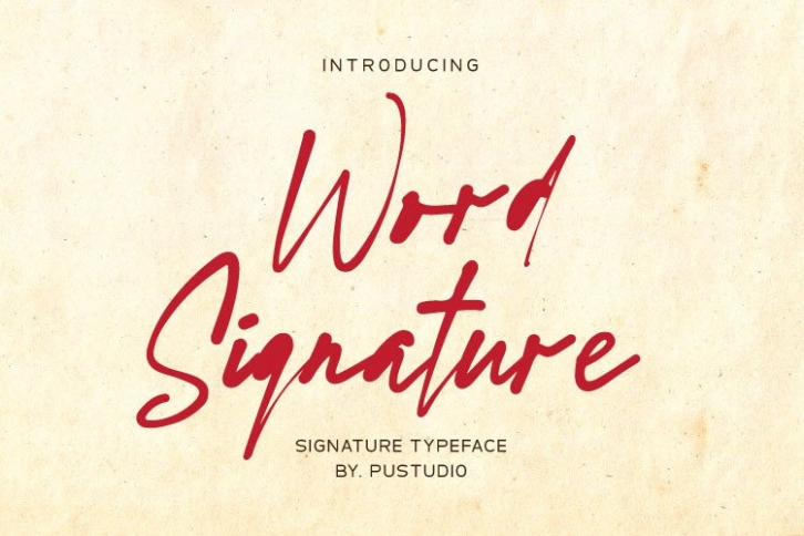 Word Signature Font Download