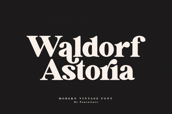 Waldorf Astoria Modern Vintage Font Download