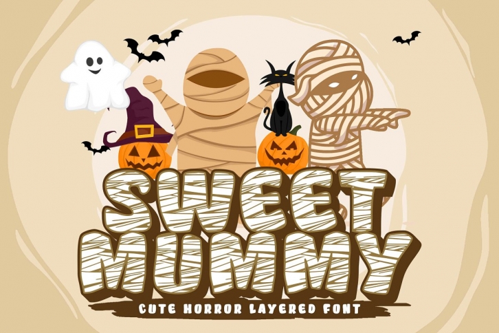 Sweet Mummy Horror Layered Font Download