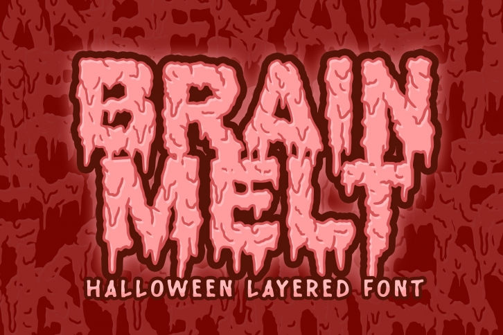 Brain Melt Halloween Layered Font Download