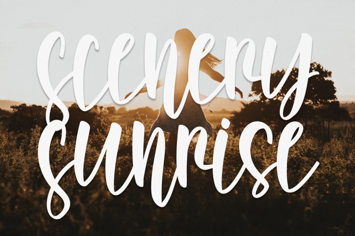 Scenery Sunrise Font Download