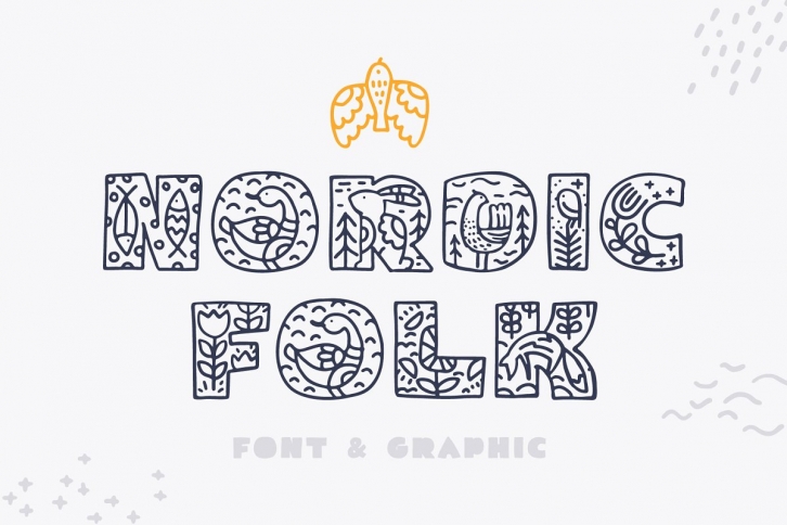 NordicFolk fonts  graphic set Font Download