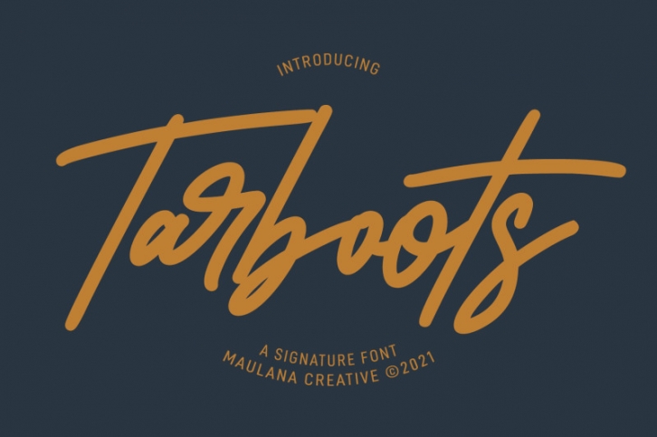Tarboots Signature Font Font Download
