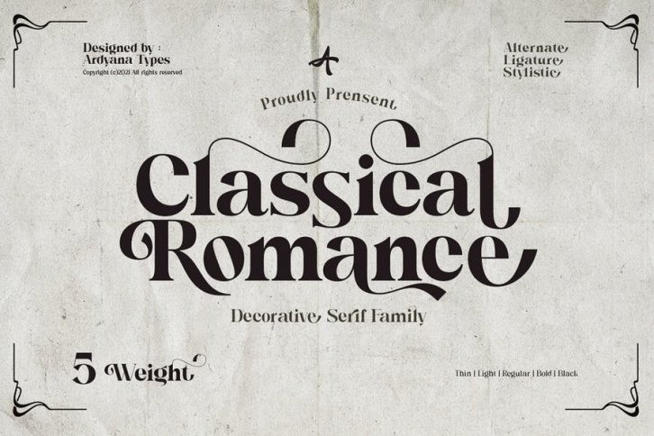 Classical Romance Font Download