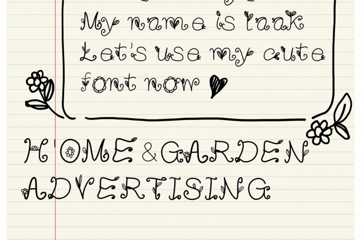 Home and Garden Advertising Font Download