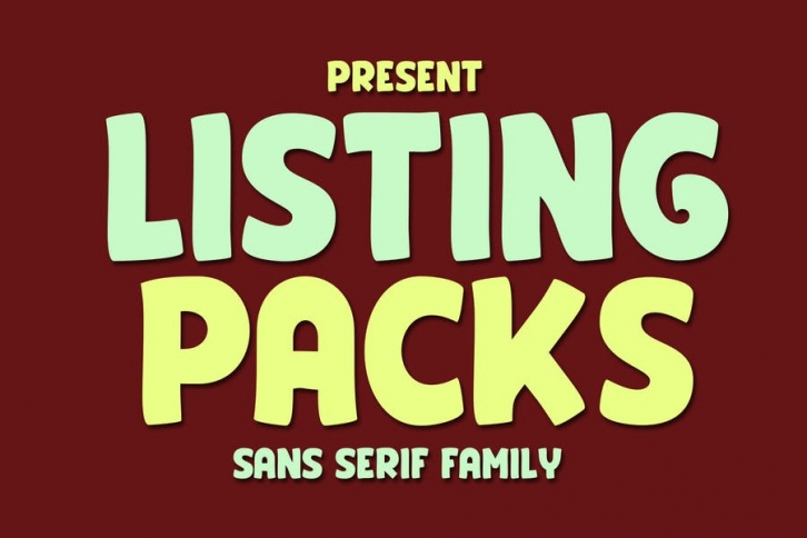 Listing Packs Font Download